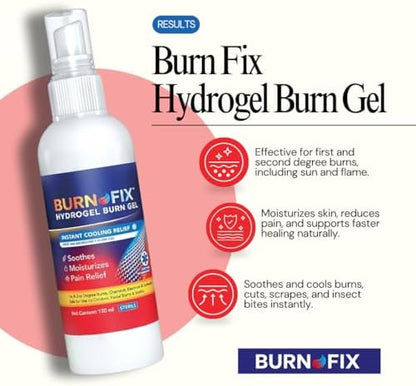 Doctor recommended BurnFix spray for first and second degree burn treatment.