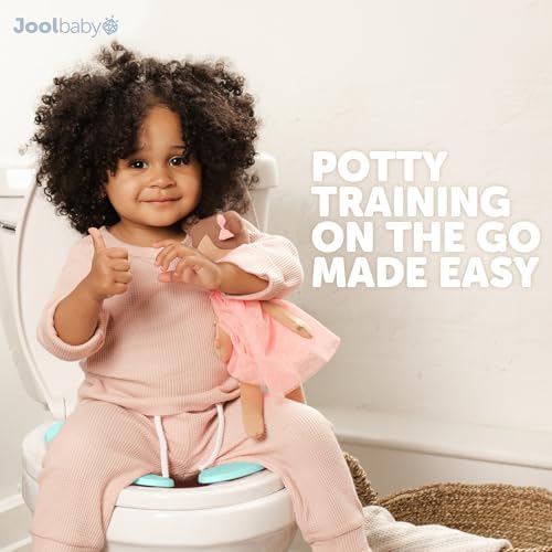 Jool Baby folding potty seat package with the included washable carry pouch
