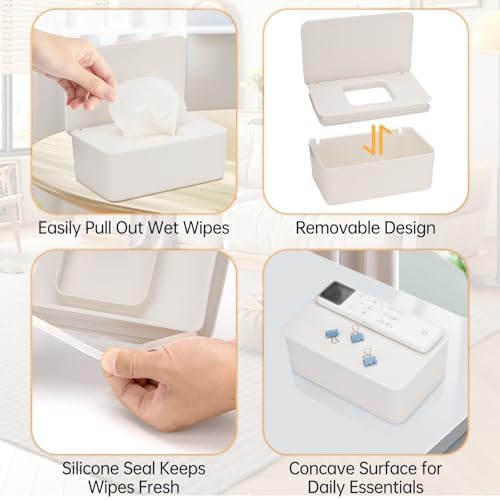Open lid detail of wenvastree wipe holder with refill pack