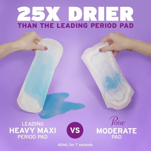 Poise female personal care incontinence pads showing the two pack configuration