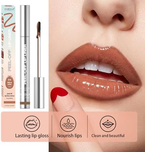 4Pcs Peel Off Lip Liner Stain Set - Long-Lasting, Smudge-Proof, Waterproof Nude Matte Lip Tint, Non-Fading Peel Off Lip Color, Effortless Precision & Full Coverage, 24H Color Hold - Image 7