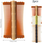 Six individual colored hair combs arranged to show the dual-sided grooming functionality.
