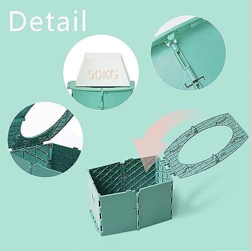 Side view of SunnySmile portable toilet highlighting anti-slip silicone feet