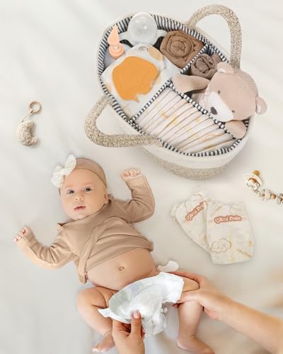 Maliton diaper caddy used as a nursery toy storage bin