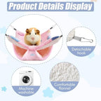 Nuogo chinchilla hammock pack illustrating the soft plush cloth material and comfortable nesting space.