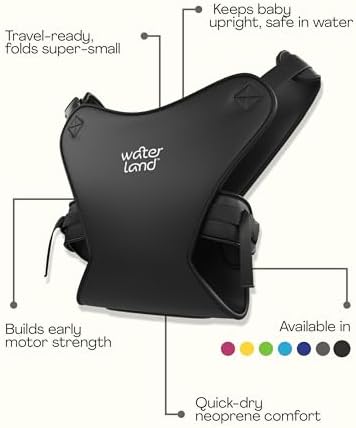 Rear view of Waterland ergonomic baby carrier with buckles