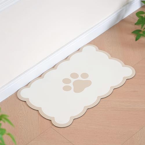 Ralxion Scalloped Dog Feeding Mat non-slip rubber backing