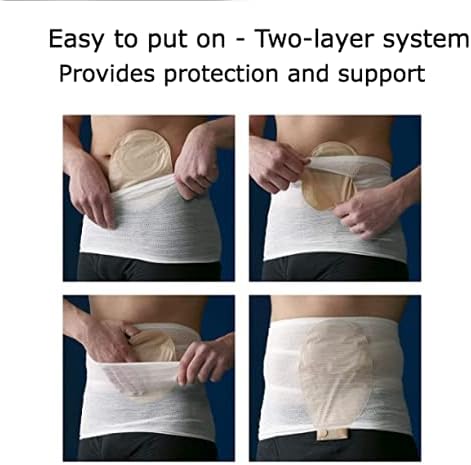 Ostomy pouch inner pocket layer visualization for secure fixation