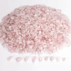 Handful of natural irregular rose quartz healing stones