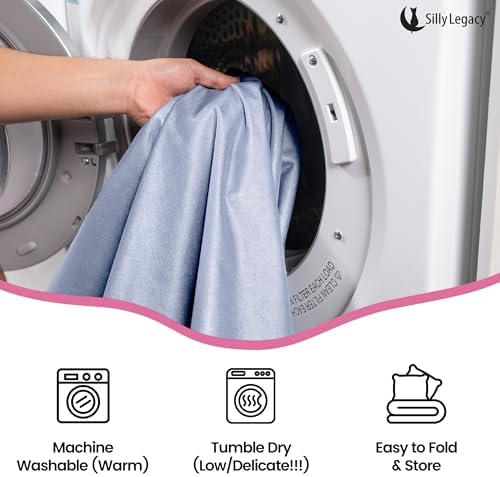 Lightweight water resistant shield being machine washed for easy cleanup.