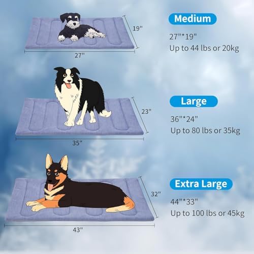 Water resistant pet cooling pad showing both sides of the reversible fabric design