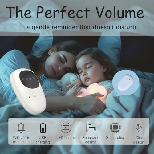 Full kit of Invyxr wireless bedwetting system in white including charging case