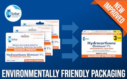 USA imported Globe hydrocortisone ointment for skin rash and inflammation.