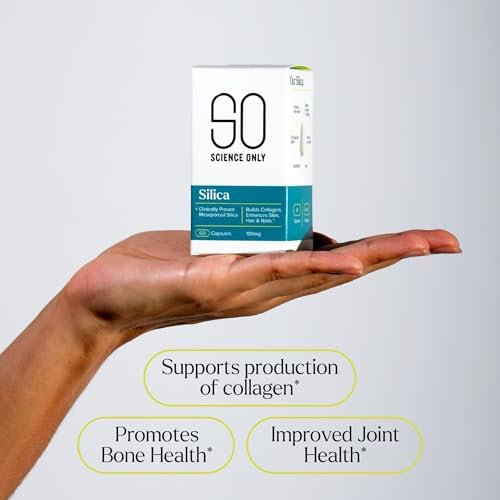 Side view of SO Science Only silica collagen supplement bottle