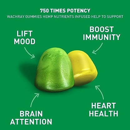 Wachray Nutrition hemp gummies 3 pack group shot