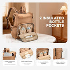 Vonal waterproof diaper backpack interior organization layout