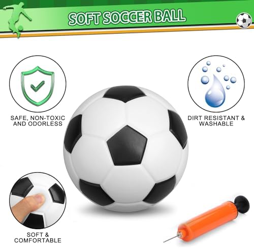 Six inch toddler football toy bundle inflated for indoor sports play