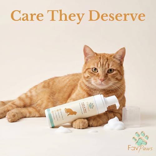 Fav Paws kitten safe dry shampoo bottle showcasing premium pet care styling