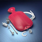 Detailed view of the reusable components and comfortable material of the Flents enema kit.