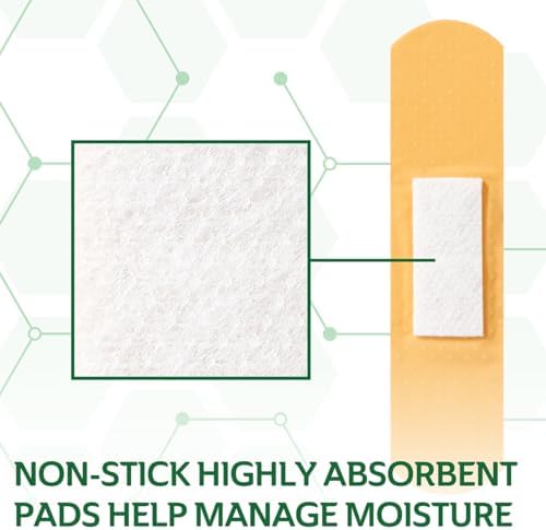 Latex free sterile bandages in assorted sizes for household first aid
