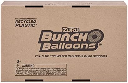 ZURU self sealing water balloons red white and blue bundles attached to hose adapter