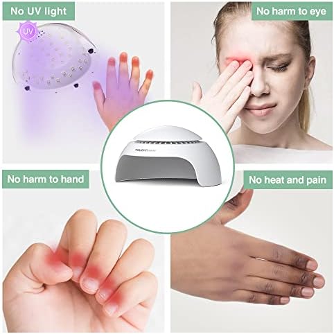TOUCHBeauty nail dryer showing compact size on a desk