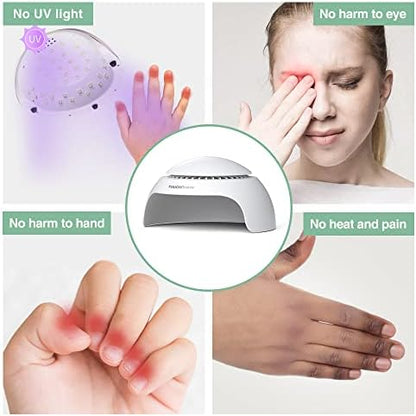 TOUCHBeauty nail dryer showing compact size on a desk
