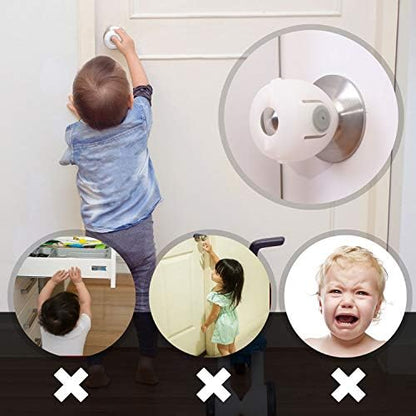 Eudemon child proof door knob locks installed on door