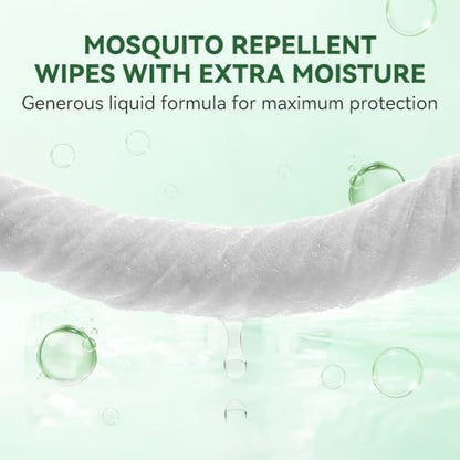 Flodteek plant based mosquito wipes displaying the green cartoon fox family friendly design