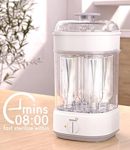 Compact Grownsy bottle sanitizer showing interior capacity