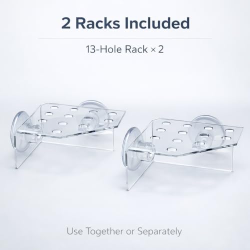 Detailed shot of the rounded safety corners on the clear acrylic bracket.