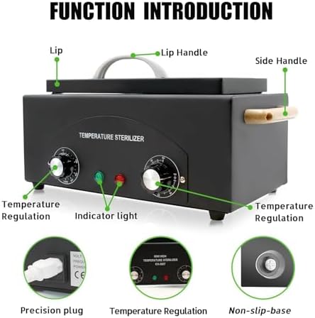 Side profile of Misforu professional salon metal tool sterilizer