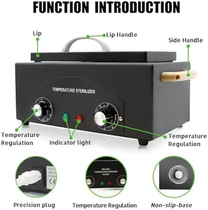 Side profile of Misforu professional salon metal tool sterilizer