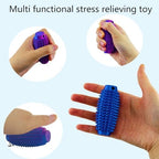 Emeqzoa 3D printed anxiety relief keychain being held in a hand demonstrating its compact size.