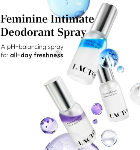 pH balancing feminine mist bottle with Sweet Berry scent label.