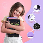 Colorful doodle board showing vibrant drawings on LCD screen