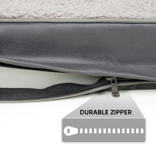 Sunheir plush pet mattress shell demonstrating the anti slip bottom design.