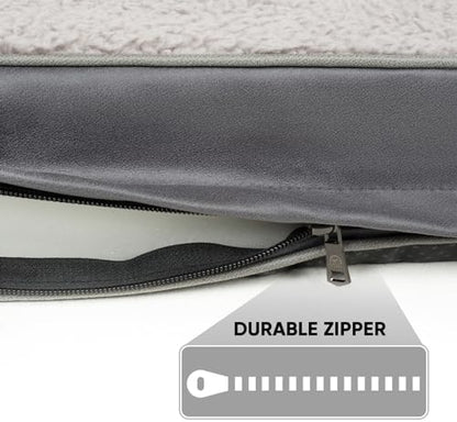 Sunheir plush pet mattress shell demonstrating the anti slip bottom design.