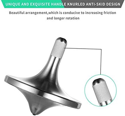High quality silver stainless steel spinning top packaging