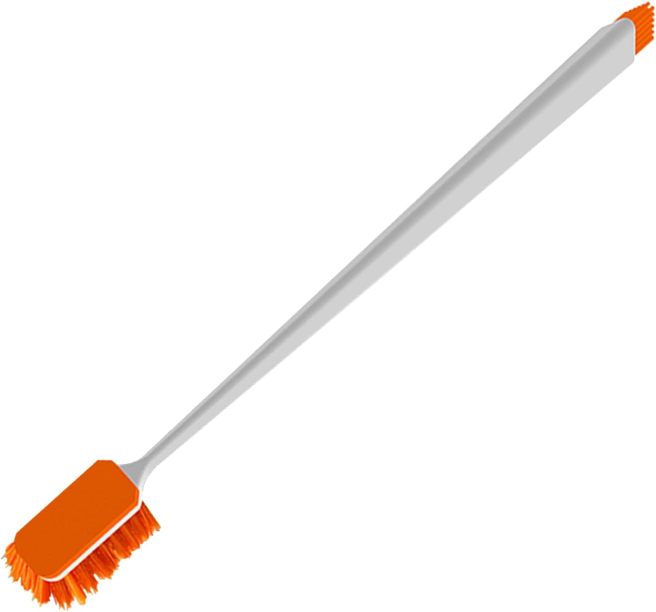 Vimvins small fish tank cleaner front view showing long handle algae scraper