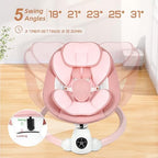 Uuoeebb infant swing 5-point safety harness and plush seat cushion