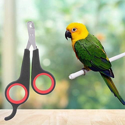 Simlug small animal nail scissors black and red handles
