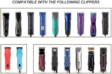 Top view of professional ceramic clipper blade set