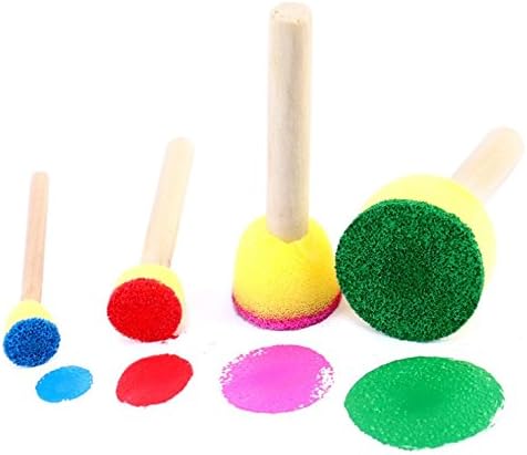 Complete twenty five piece toddler painting assortment packed neatly inside its reusable clear plastic storage bag.