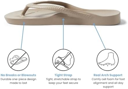 Archies flip flops showing the durable one-piece foam construction.
