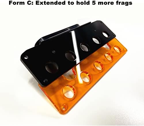 Reefing Art extendable locking frag holder adjusting from minimum to maximum width