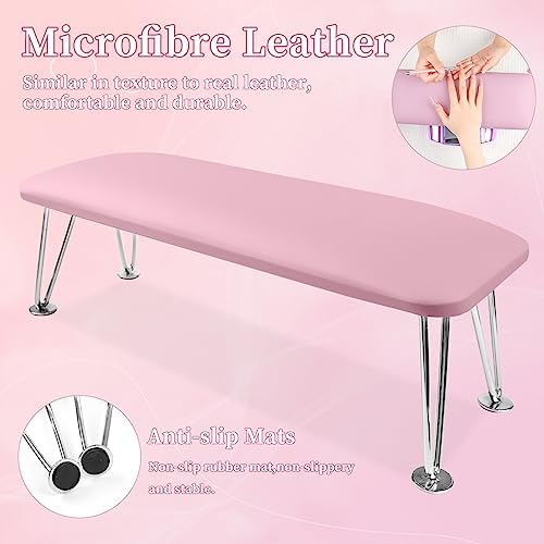 Close up of purple microfiber leather nail hand holder