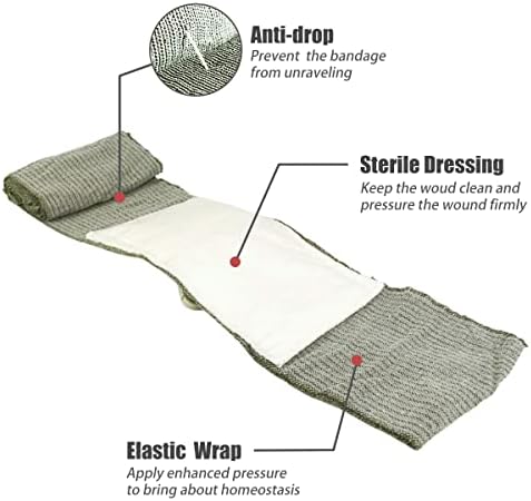 Rhino Rescue compression trauma wound dressing unpacked showing non adherent sterile pad