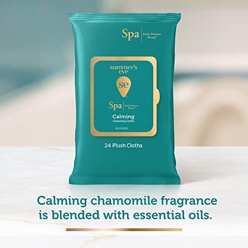 Quilted texture of Summer's Eve Spa feminine wipes for gentle cleansing.