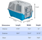 Blue MidWest Spree pet travel carrier for small dogs and cats with top handle